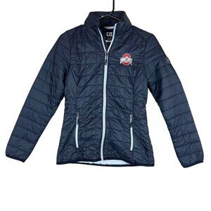 Cutter & Buck Womens Jacket Black Rainer Weathertech Ohio State Buckeyes XSmall